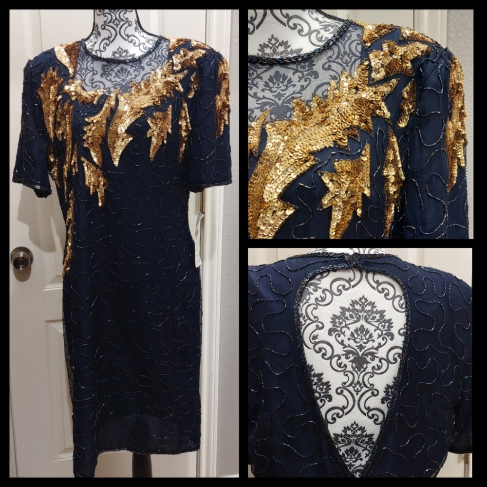 Vintage sequins/ beaded dress